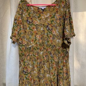 Earthy floral print dress